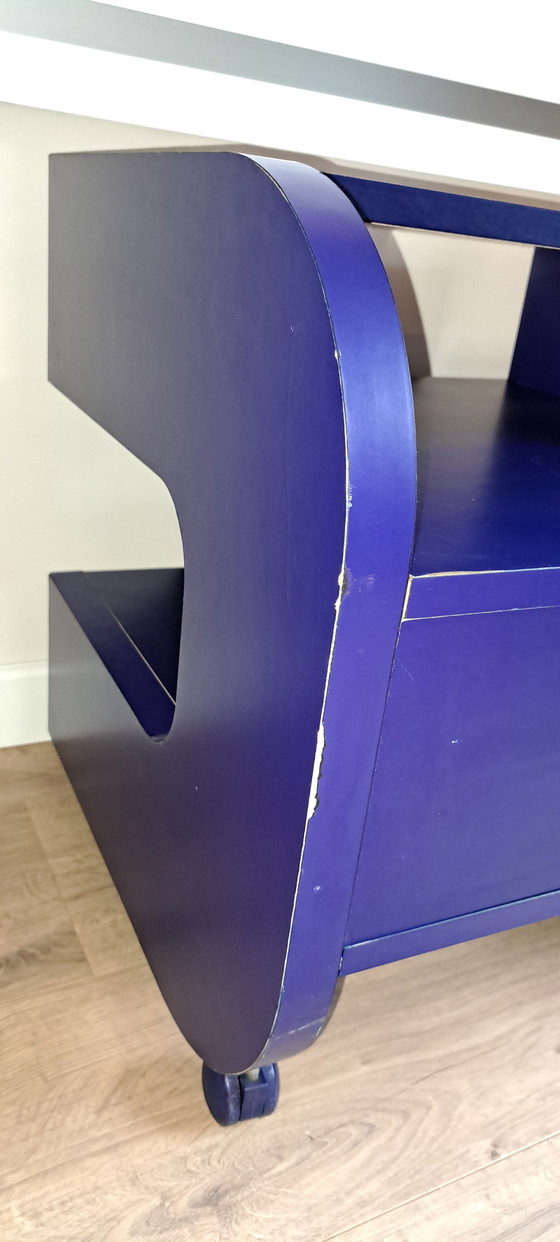 Image 1 of Ikea Ilen table de chevet/commode TV 1999 bleu