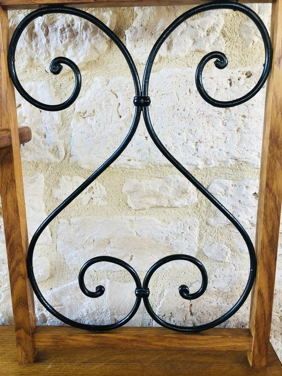 Image 1 of Mid-Century Oak And Formica Plant Stand, 1960S