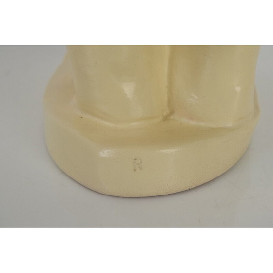 Image 1 of Art deco vintage ceramic sculpture elephant, Czechoslovakia 1930s