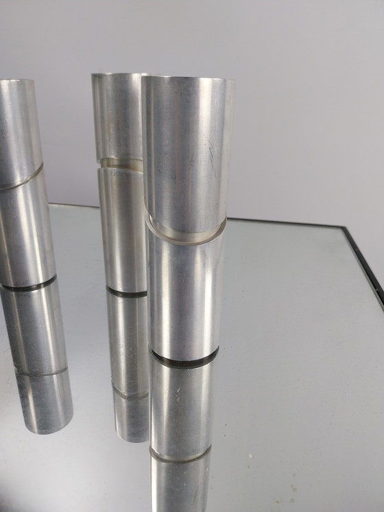 Image 1 of 4 aluminum candlesticks/objects by Rob van 't same Leiden