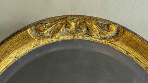Specchio ovale dorato vintage