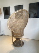 Vintage Rattan Peacock Chair 'Emmanuelle'