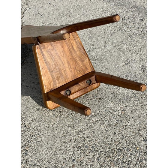 Image 1 of Set of 6 vintage chairs in solid olive wood for La Maison Skela, France 1960