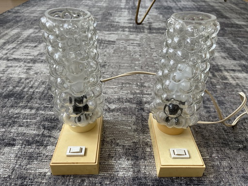 2 lampes Hawill bulles rétro vintage