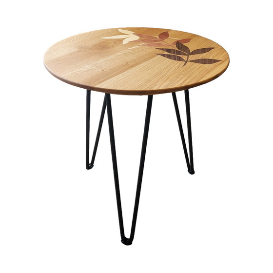 Image 1 of Table d'appoint Bjorn Woodwork avec incrustation en bois