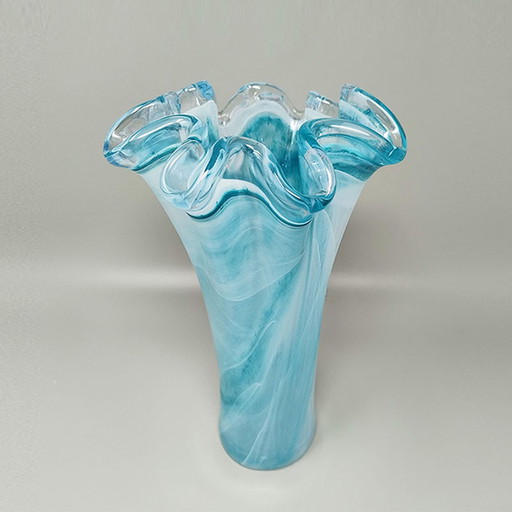 Vase bleu étonnant des années 1960