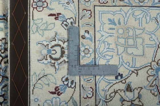 Image 1 of Hand-knotted Nain 9 La With Silk Oriental Rug - 203 X 126 Cm