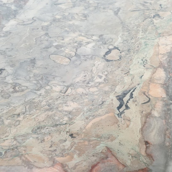 Image 1 of Vintage round Italian marble coffee table, 1980s