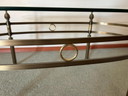 Oval Glass Vintage Coffee Table With Brass Frame