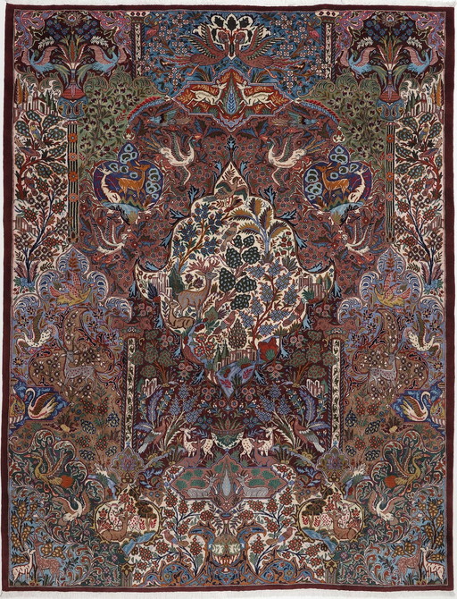 Original hand-knotted Persian carpet Kashmar Fine Paradise Design 395 X 296 Cm Top condition