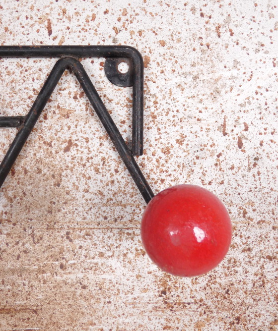 Image 1 of Red Coat Rack By Roger Feraud