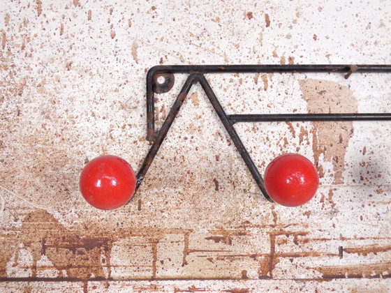 Image 1 of Red Coat Rack By Roger Feraud