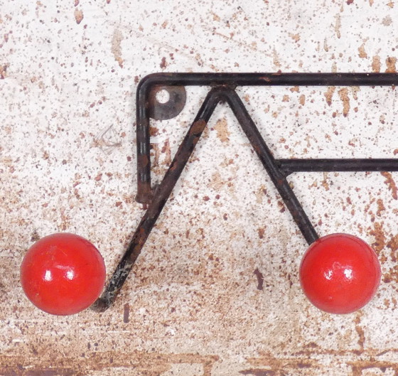 Image 1 of Red Coat Rack By Roger Feraud