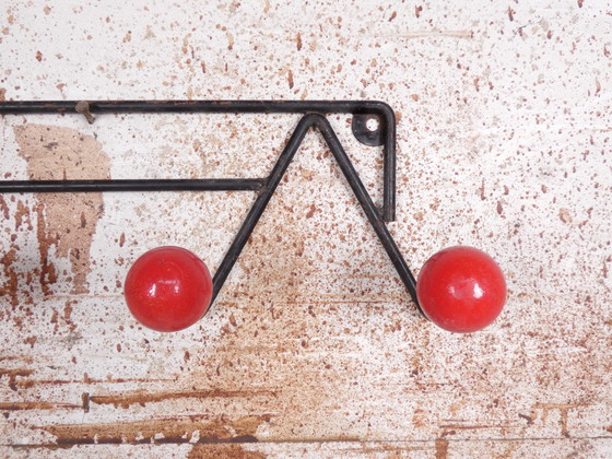 Image 1 of Red Coat Rack By Roger Feraud