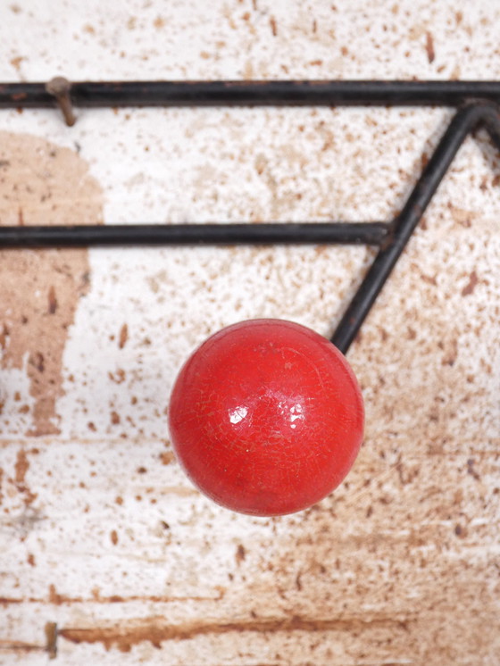 Image 1 of Red Coat Rack By Roger Feraud