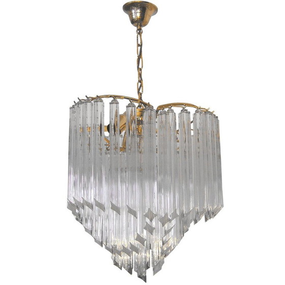 Image 1 of Vintage ceiling lamp crystal Paolo Venini Italy 1970