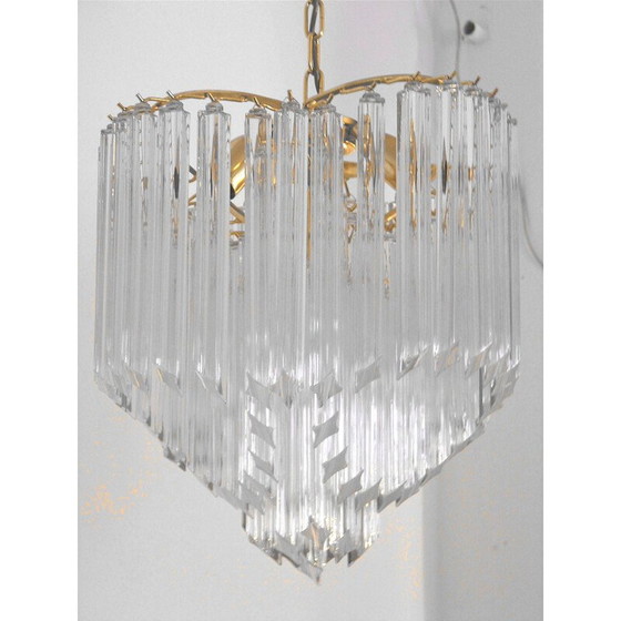 Image 1 of Vintage ceiling lamp crystal Paolo Venini Italy 1970