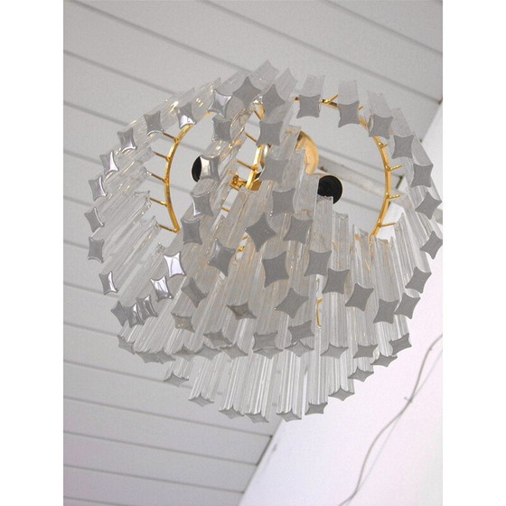 Image 1 of Vintage ceiling lamp crystal Paolo Venini Italy 1970