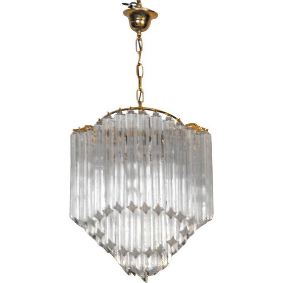 Image 1 of Vintage ceiling lamp crystal Paolo Venini Italy 1970