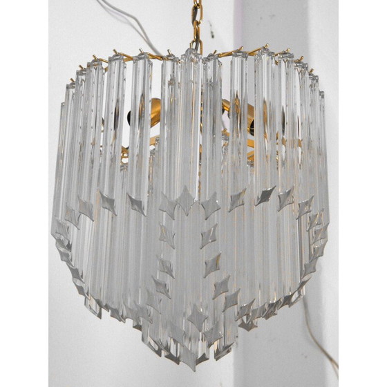 Image 1 of Vintage ceiling lamp crystal Paolo Venini Italy 1970