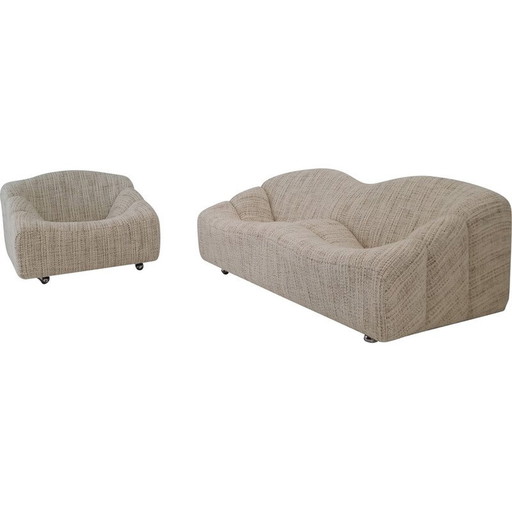 Vintage 3-seater wool sofa by Pierre Paulin for Artifort, 1960