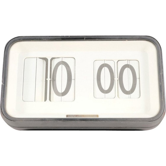 Image 1 of Vintage Cifra clock in aluminum and glass by Gino Valle for Solari Udine, 1960