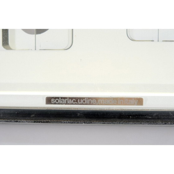 Image 1 of Vintage Cifra clock in aluminum and glass by Gino Valle for Solari Udine, 1960