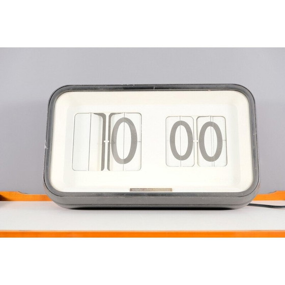Image 1 of Vintage Cifra clock in aluminum and glass by Gino Valle for Solari Udine, 1960