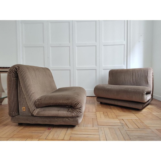 Image 1 of Pair of vintage armchairs for Sapolli, Italy 1970