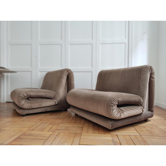 Image 1 of Pair of vintage armchairs for Sapolli, Italy 1970