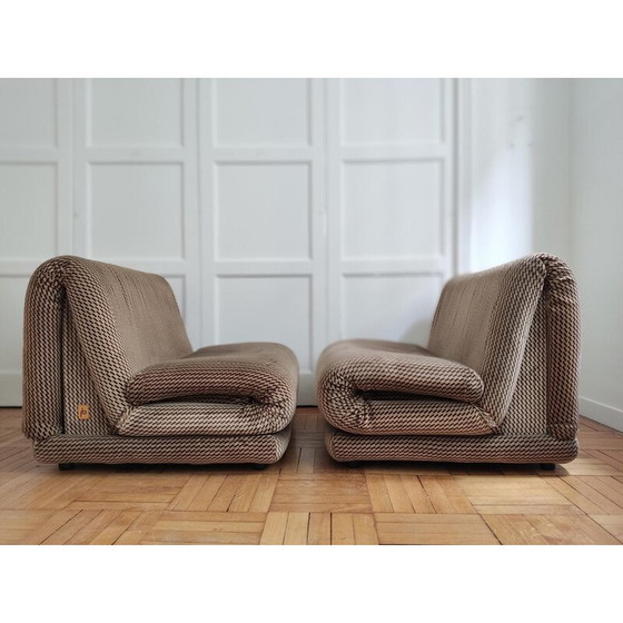 Image 1 of Pair of vintage armchairs for Sapolli, Italy 1970