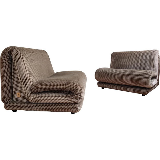 Image 1 of Pair of vintage armchairs for Sapolli, Italy 1970