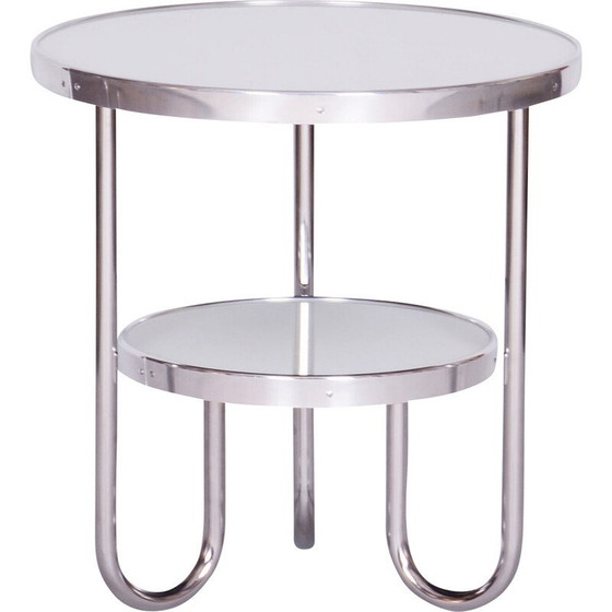 Image 1 of Tavolo Bauhaus vintage in cromo, abete e vetro per Kovona, Cecoslovacchia 1930
