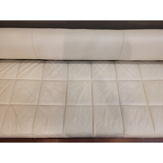 Image 1 of Vintage Hydra Castor 3-seater sofa in chrome steel and white leather by Luca Scacchetti for Casa Poltrona Frau