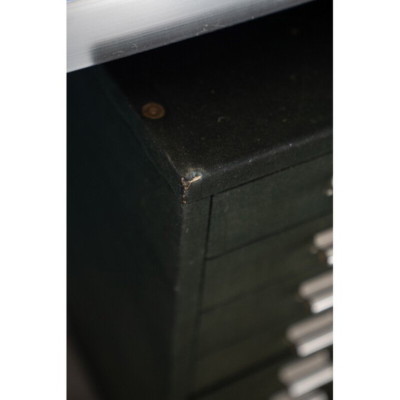 Image 1 of Vintage glass and aluminum desk by Guido Faleschini for Mariani, 1970