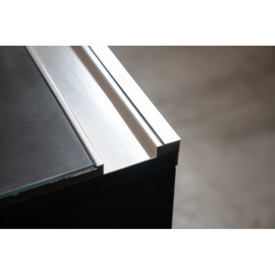 Image 1 of Vintage glass and aluminum desk by Guido Faleschini for Mariani, 1970