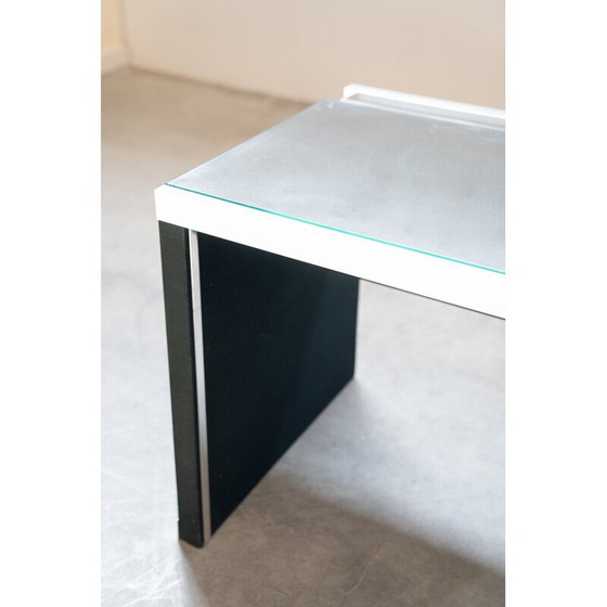Image 1 of Vintage glass and aluminum desk by Guido Faleschini for Mariani, 1970
