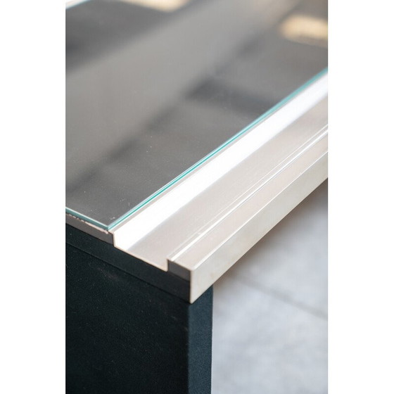 Image 1 of Vintage glass and aluminum desk by Guido Faleschini for Mariani, 1970
