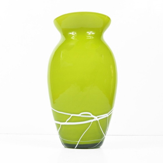 Image 1 of Vase vintage en verre de Farbglashutte Lauscha Thuringia, Allemagne 1970