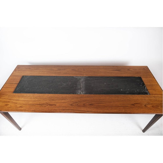 Image 1 of Tavolino da caffè vintage in palissandro e ardesia nera, Danimarca 1960