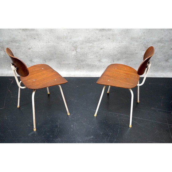 Image 1 of Pair of vintage Se68 side chairs in teak wood by Egon Eiermann for Wilde and Spieth, Germany