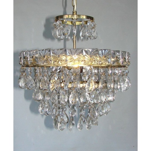Vintage crystal chandelier 1960