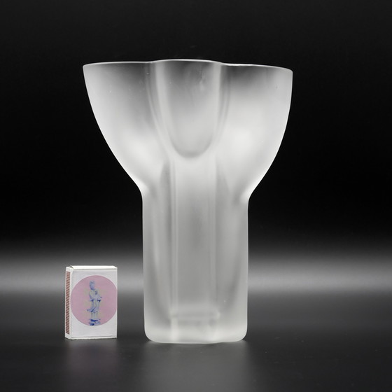 Image 1 of Rare Vase en verre satiné de Rosenthal dessiné par Tapio Wirkkala Modèle 470-20 CM MCM