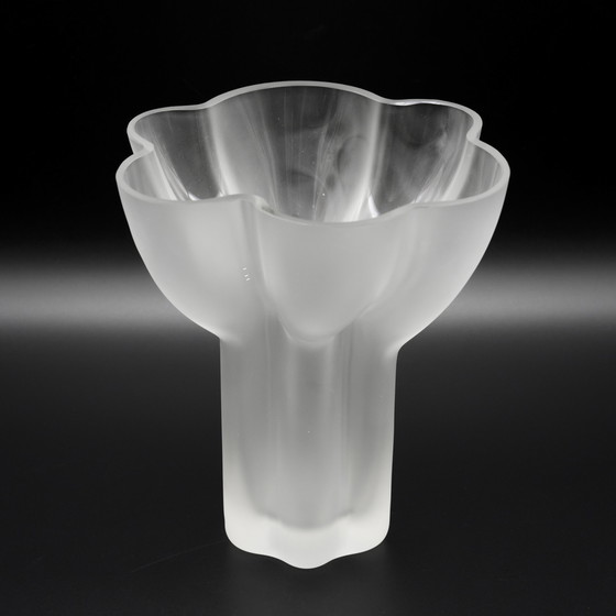 Image 1 of Rare Vase en verre satiné de Rosenthal dessiné par Tapio Wirkkala Modèle 470-20 CM MCM