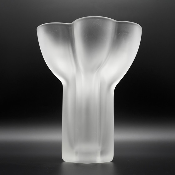 Image 1 of Rare Vase en verre satiné de Rosenthal dessiné par Tapio Wirkkala Modèle 470-20 CM MCM