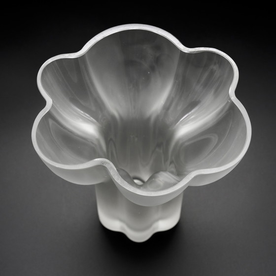 Image 1 of Rare Vase en verre satiné de Rosenthal dessiné par Tapio Wirkkala Modèle 470-20 CM MCM