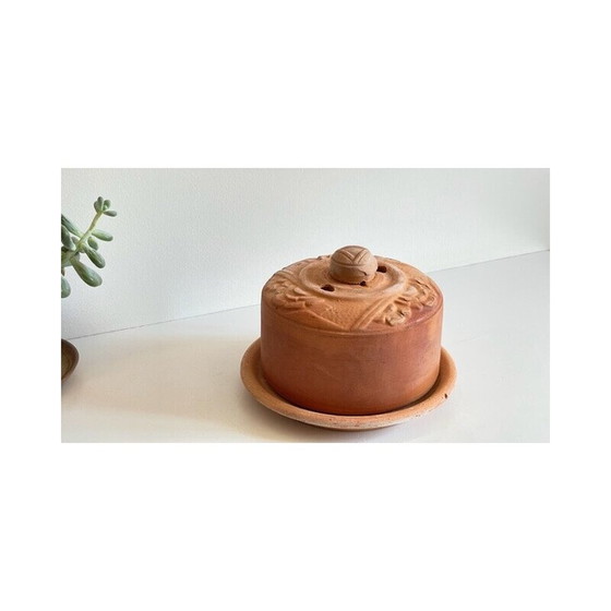 Image 1 of Vintage Art Nouveau terracotta butter dish