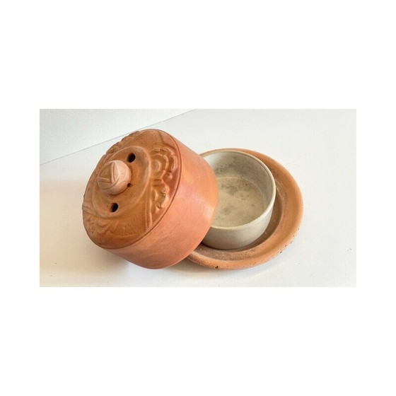 Image 1 of Vintage Art Nouveau terracotta butter dish