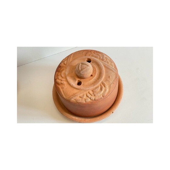 Image 1 of Vintage Art Nouveau terracotta butter dish