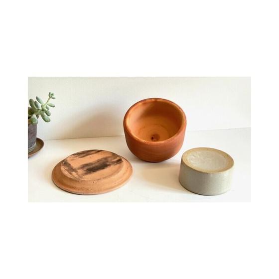 Image 1 of Vintage Art Nouveau terracotta butter dish